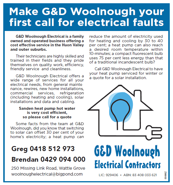 G&D Woolnough, your first call for electrical faults